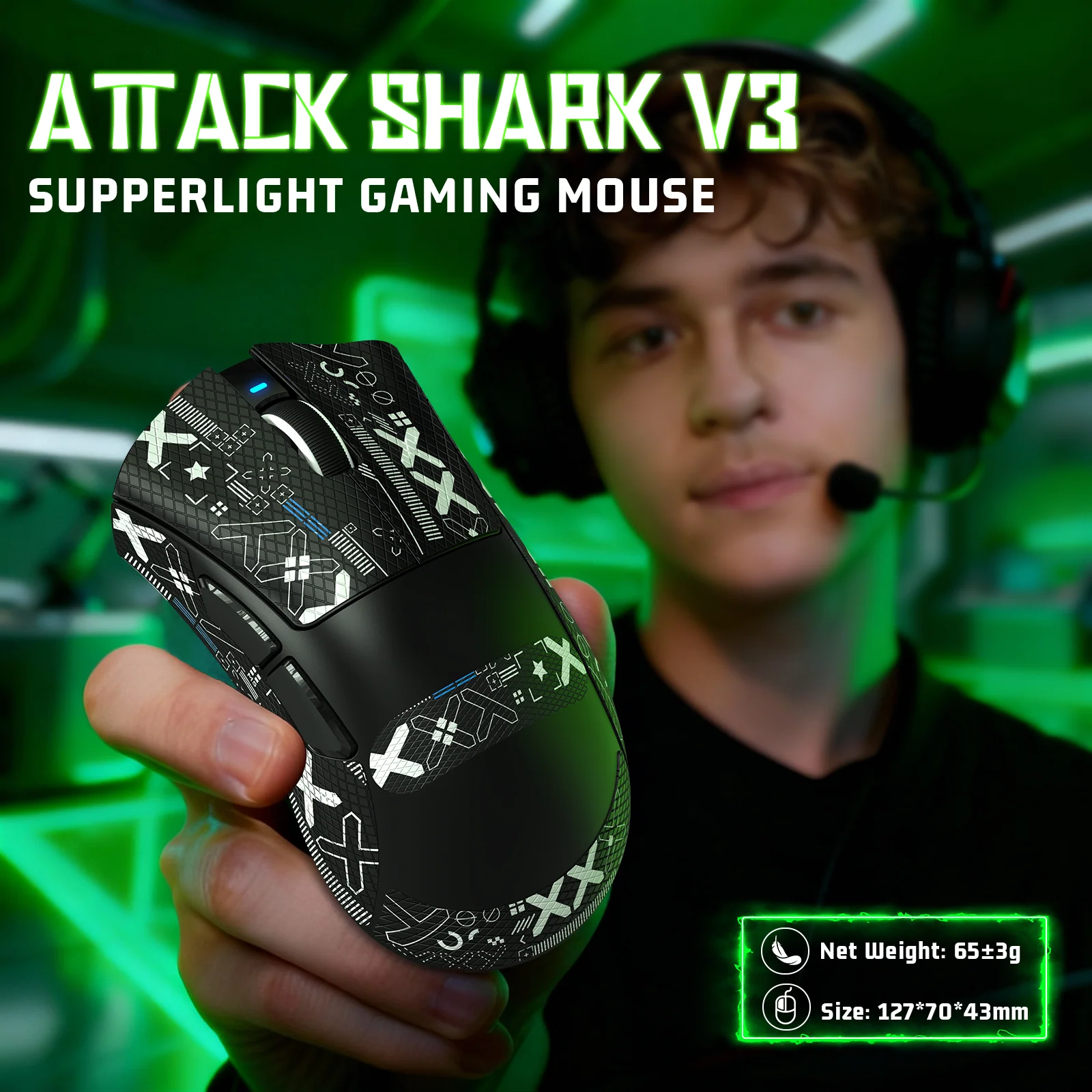 ATTACK SHARK V3 Ultra-Light Tri-Mode Gaming Mouse - Image 28