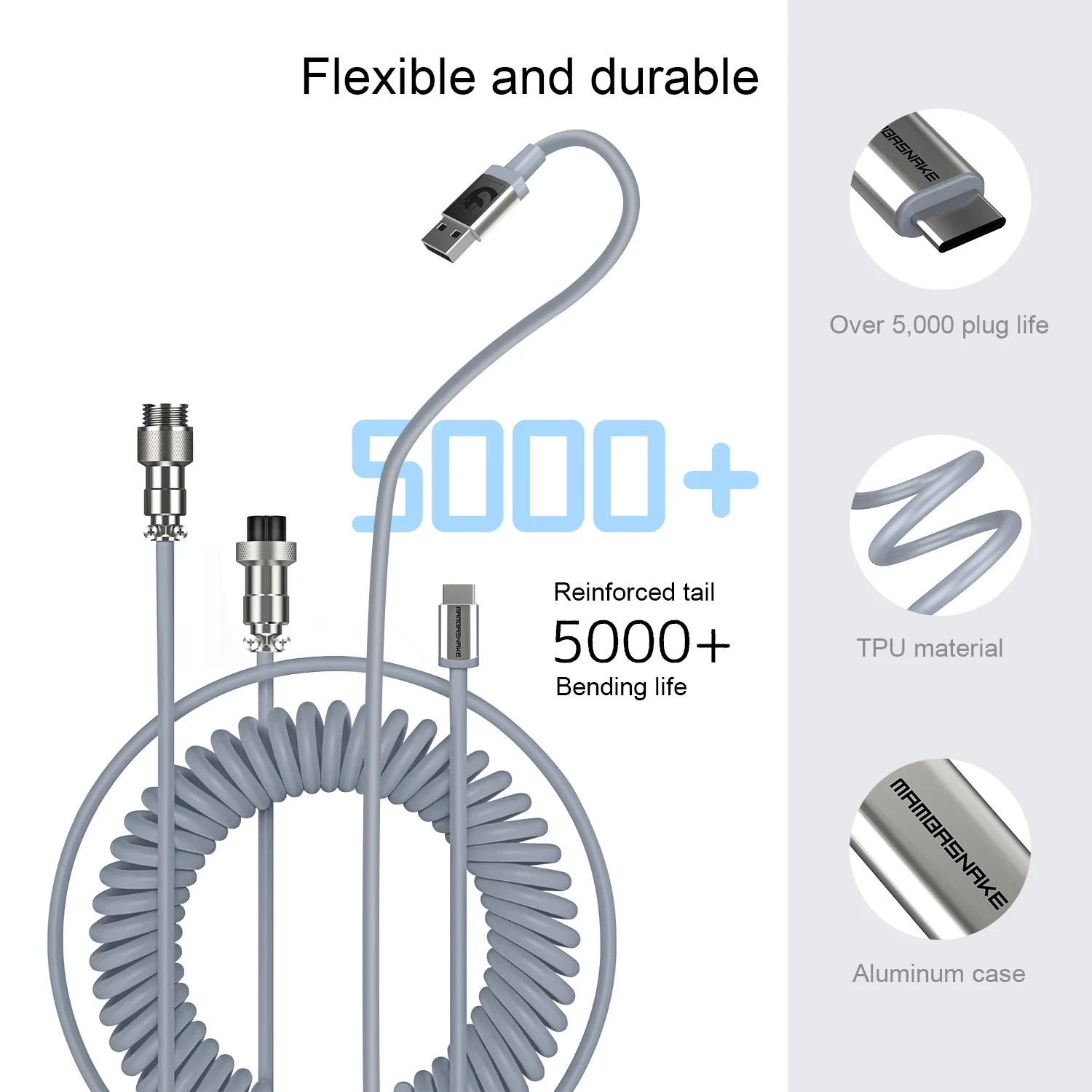 ATTACK SHARK x MAMBASNAKE C01 Coiled Cable - Image 10