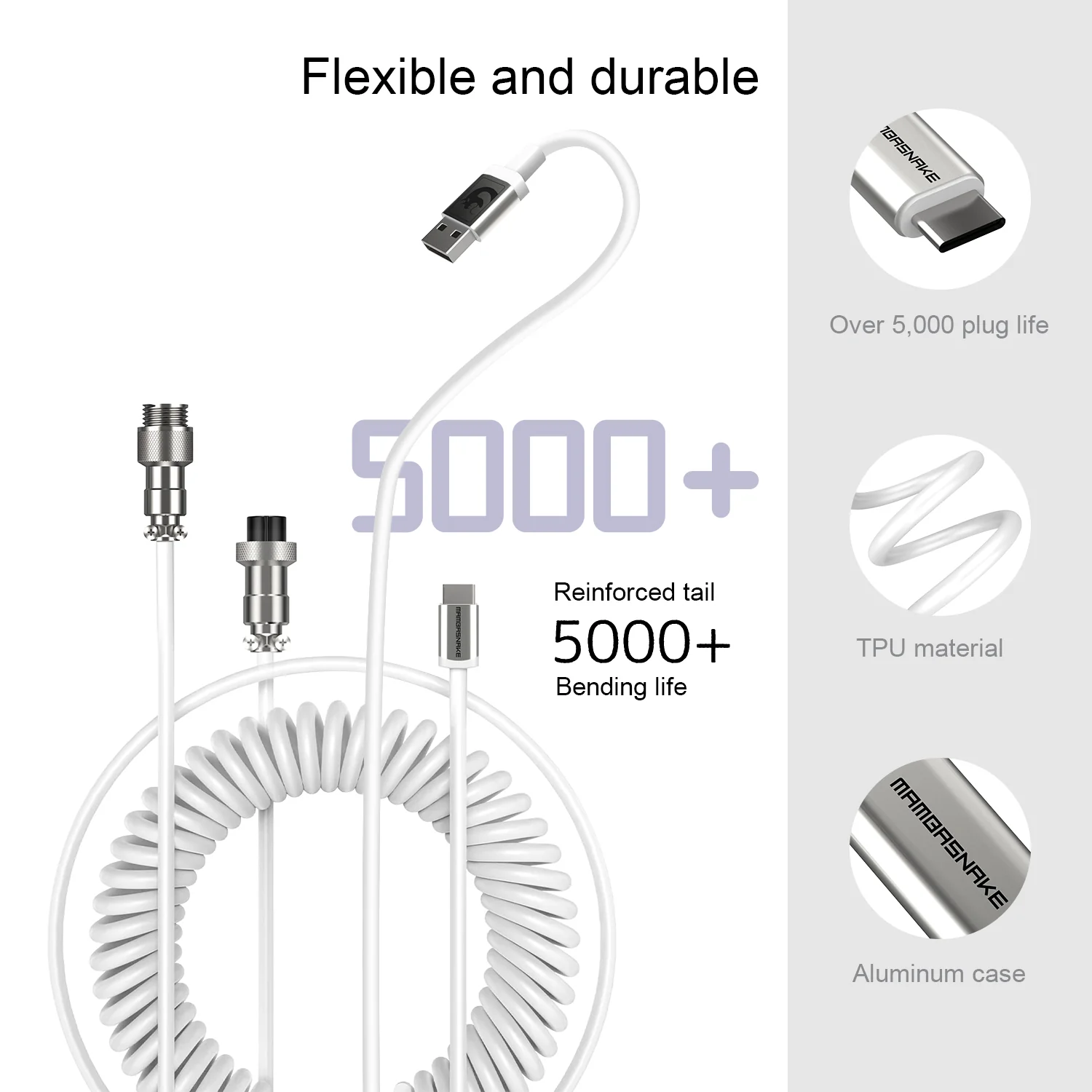 ATTACK SHARK x MAMBASNAKE C01 Coiled Cable - Image 2