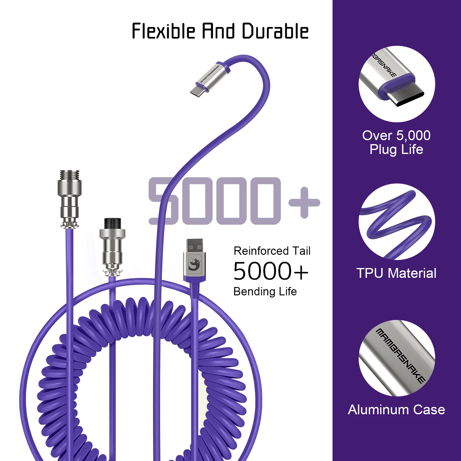 ATTACK SHARK x MAMBASNAKE C01 Coiled Cable - Image 48