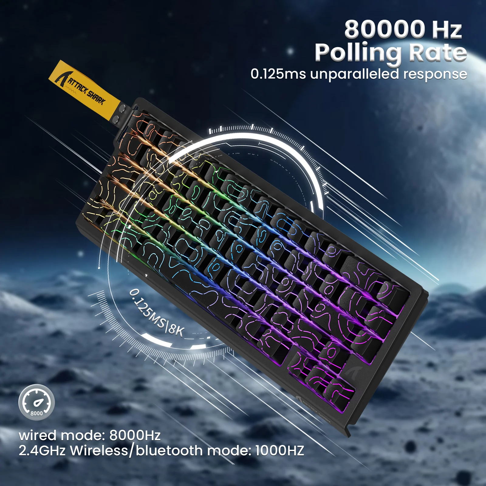 ATTACK SHARK X68PRO HE Wireless Rapid Trigger Keyboard With Coiled Cable - Image 25