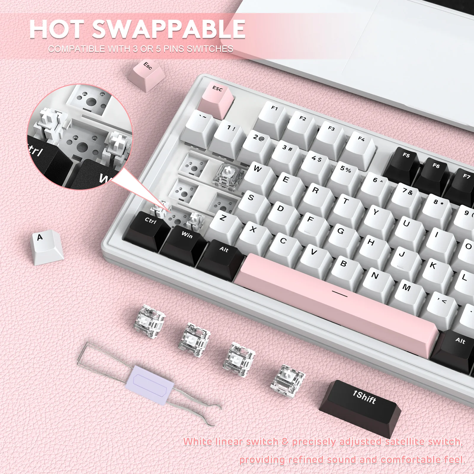 ATTACK SHARK M87 Wireless Mechanical Keyboard - Image 32