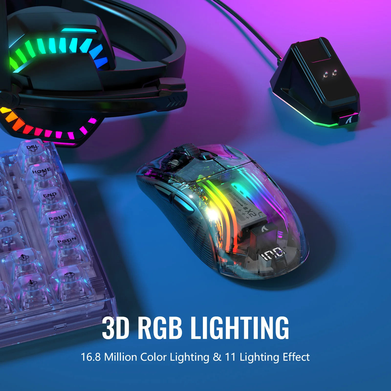 ATTACK SHARK X2PRO Wireless Gaming Mouse with Charging Dock - Image 6